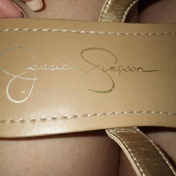 JESSICA SIMPSON BAILEY BLING SANDALS SZ 7.5 GOOD USED CONDITION. - Picture 4 of 7